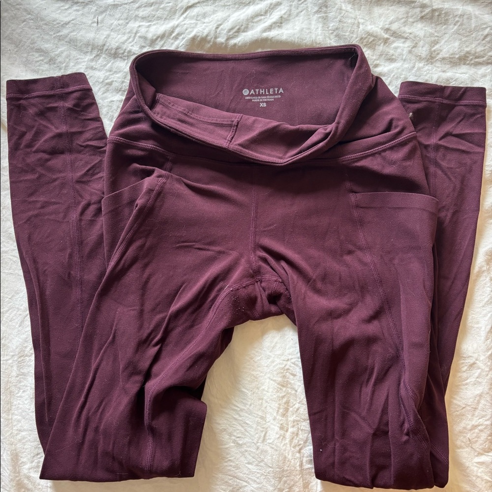 Burgundy XS athleta leggings